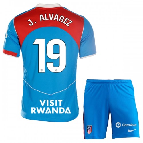 Officiële Voetbalshirt + Korte Broek Atlético Madrid J. Alvarez 19 Derde 2025-26 - Kids Officiële Voetbalshirt + Korte Broek Atlético Madrid J. Alvarez 19 Derde 2025-26 - Kids